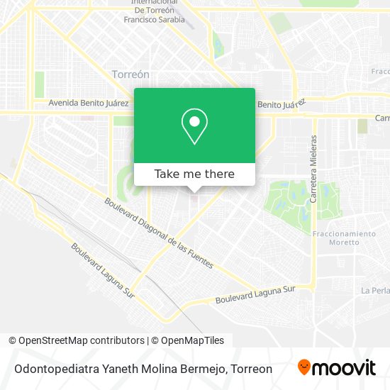 Odontopediatra Yaneth Molina Bermejo map