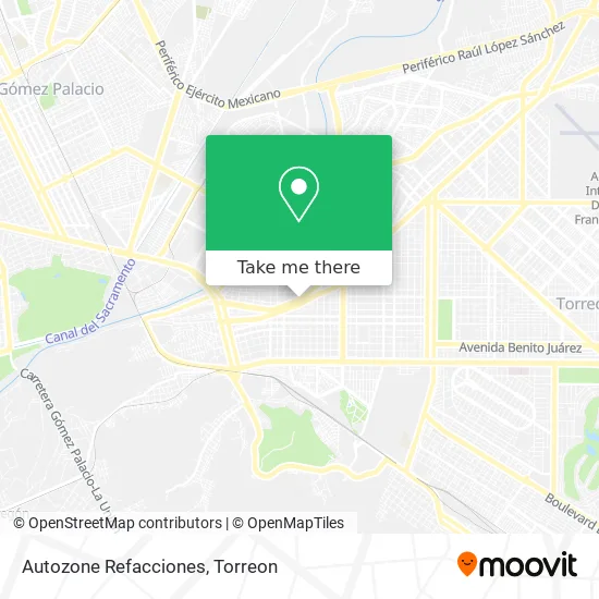Mapa de Autozone Refacciones