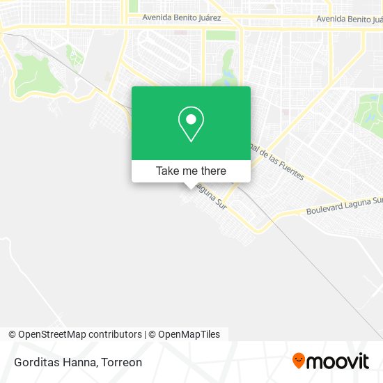 Mapa de Gorditas Hanna