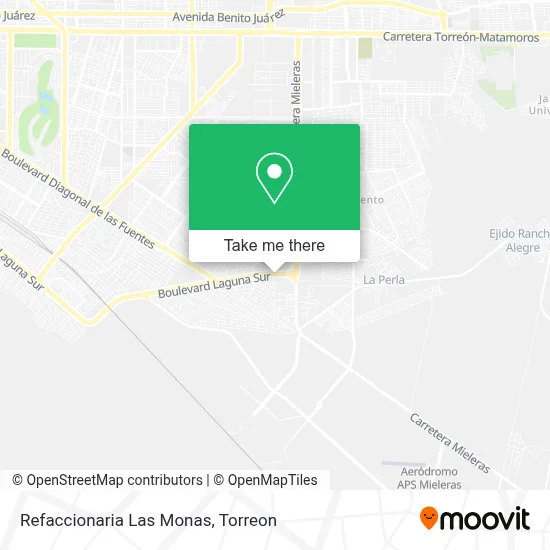 Refaccionaria Las Monas map