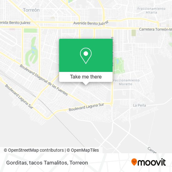 Mapa de Gorditas, tacos Tamalitos