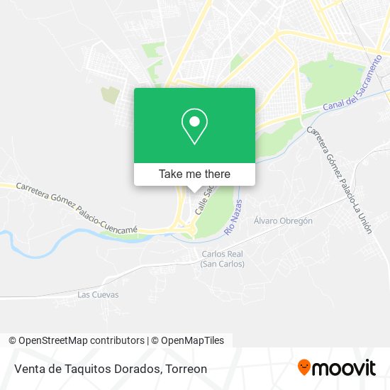 Mapa de Venta de Taquitos Dorados