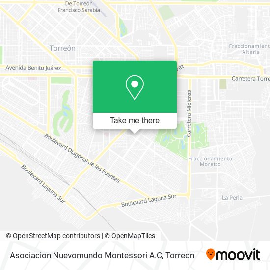 Mapa de Asociacion Nuevomundo Montessori A.C