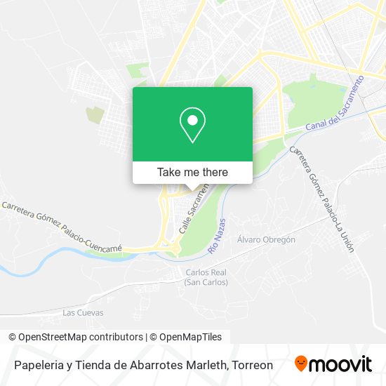 Mapa de Papeleria y Tienda de Abarrotes Marleth