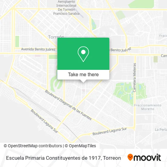 Escuela Primaria Constituyentes de 1917 map