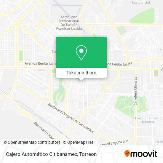 Mapa de Cajero Automático Citibanamex
