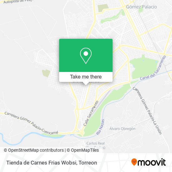 Mapa de Tienda de Carnes Frias Wobsi