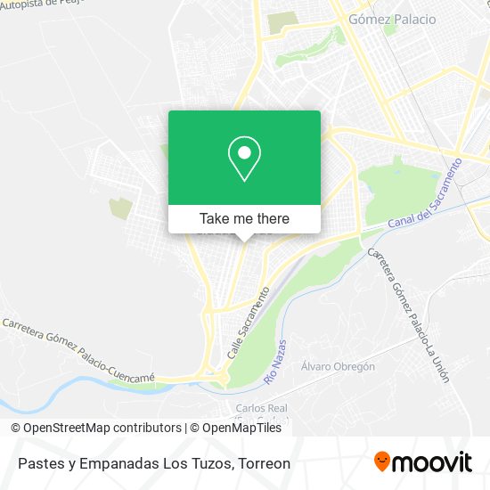 Mapa de Pastes y Empanadas Los Tuzos