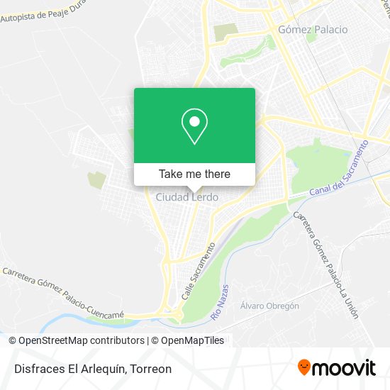 Disfraces El Arlequín map