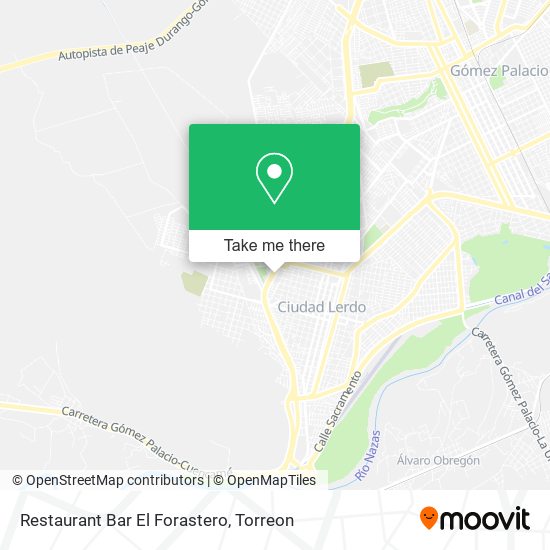 Mapa de Restaurant Bar El Forastero