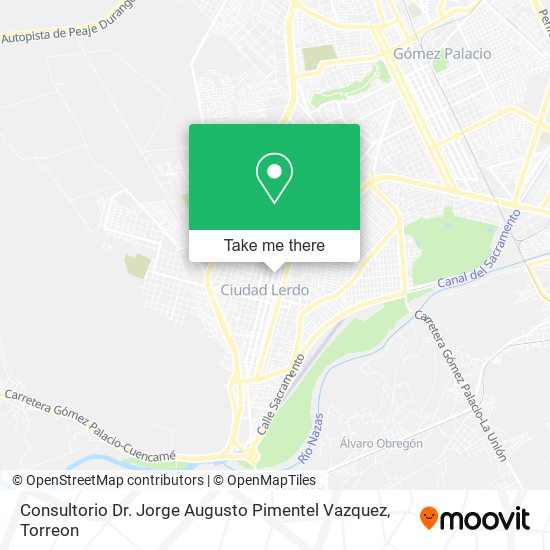 Consultorio Dr. Jorge Augusto Pimentel Vazquez map