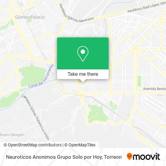 Mapa de Neuroticos Anonimos Grupo Solo por Hoy