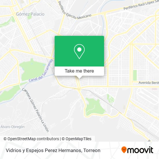 Vidrios y Espejos Perez Hermanos map