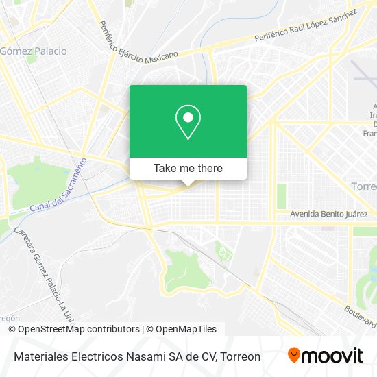 Materiales Electricos Nasami SA de CV map