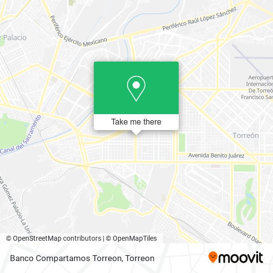 Banco Compartamos Torreon map