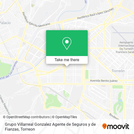 Mapa de Grupo Villarreal Gonzalez Agente de Seguros y de Fianzas