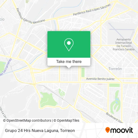 Mapa de Grupo 24 Hrs Nueva Laguna