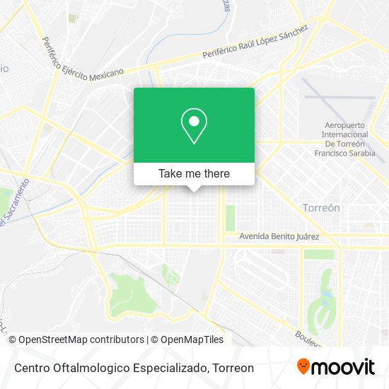 Mapa de Centro Oftalmologico Especializado