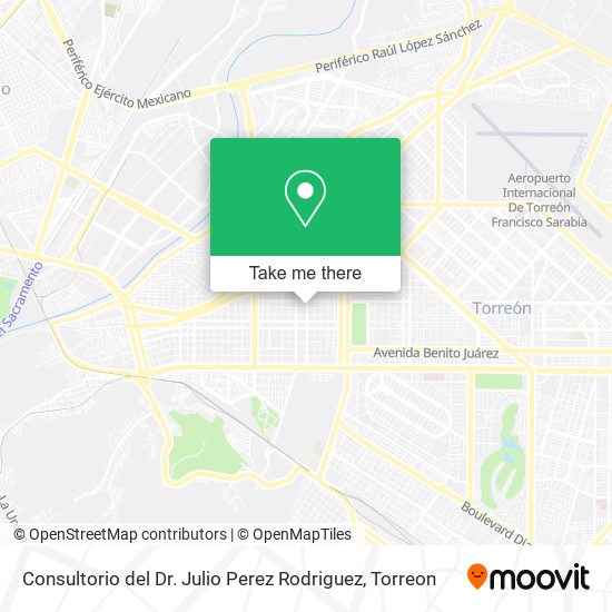 Consultorio del Dr. Julio Perez Rodriguez map