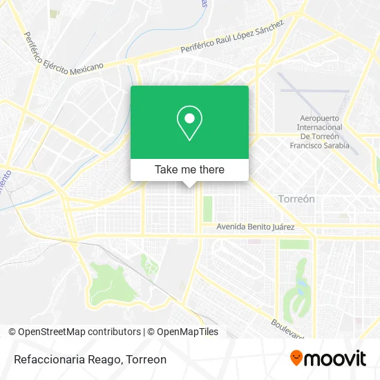 Refaccionaria Reago map