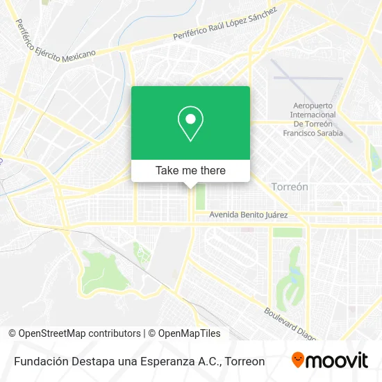 Fundación Destapa una Esperanza A.C. map