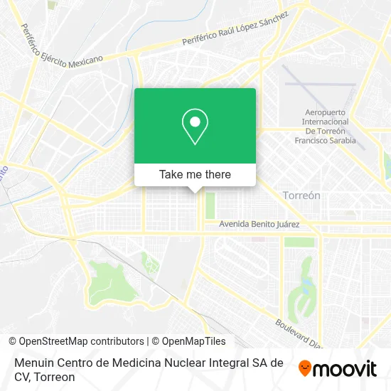 Menuin Centro de Medicina Nuclear Integral SA de CV map