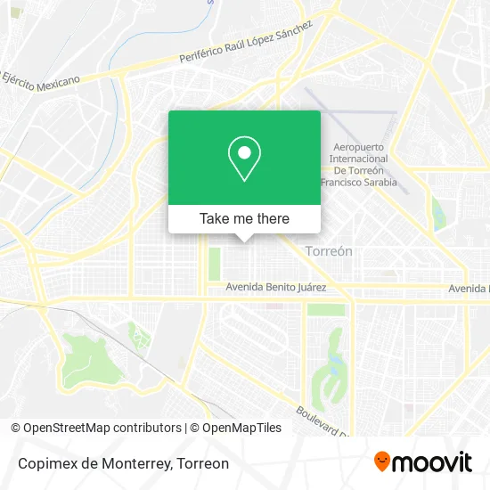 Copimex de Monterrey map