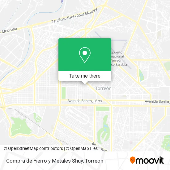 Compra de Fierro y Metales Shuy map