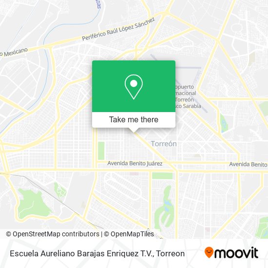 Escuela Aureliano Barajas Enriquez T.V. map