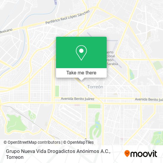 Grupo Nueva Vida Drogadictos Anónimos A.C. map