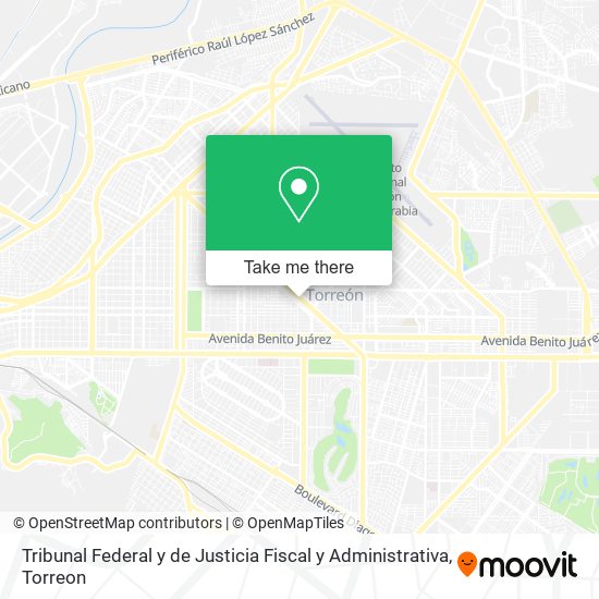 Tribunal Federal y de Justicia Fiscal y Administrativa map