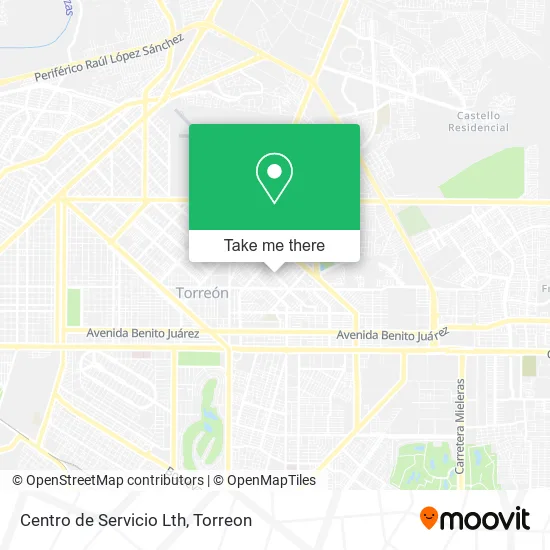 Centro de Servicio Lth map