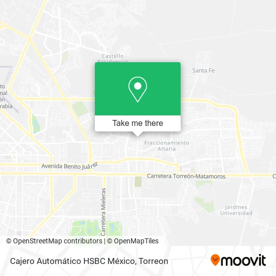 Cajero Automático HSBC México map