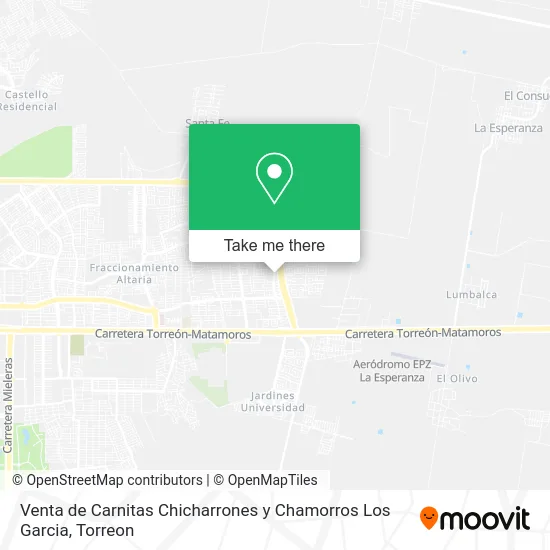 Venta de Carnitas Chicharrones y Chamorros Los Garcia map
