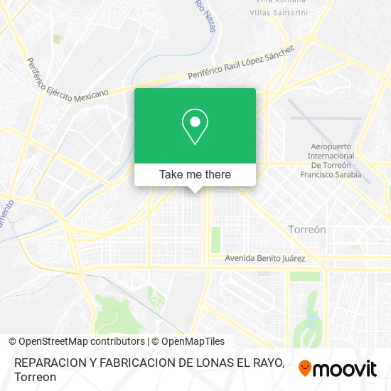 REPARACION Y FABRICACION DE LONAS EL RAYO map