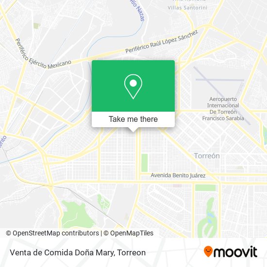 Mapa de Venta de Comida Doña Mary