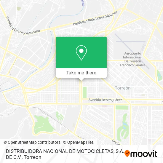 DISTRIBUIDORA NACIONAL DE MOTOCICLETAS, S.A. DE C.V. map