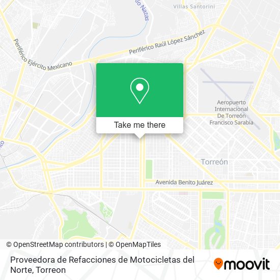 Proveedora de Refacciones de Motocicletas del Norte map