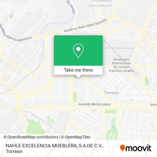 Mapa de NAHLE EXCELENCIA MUEBLERA, S.A.DE C.V.