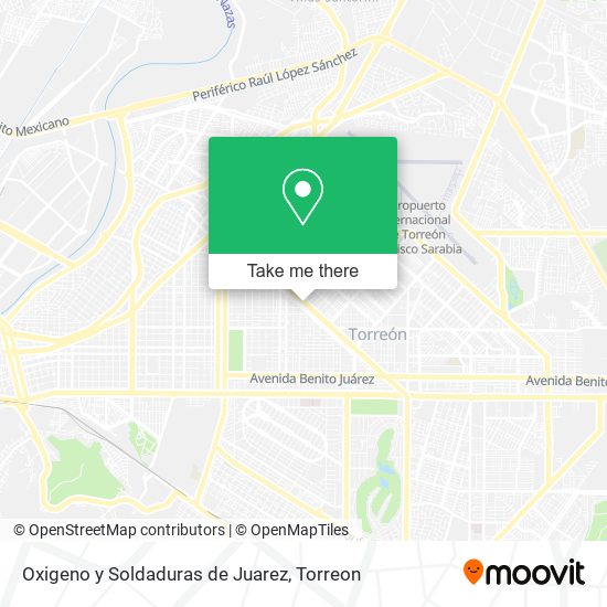 Oxigeno y Soldaduras de Juarez map