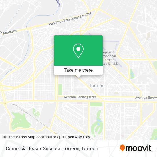 Comercial Essex Sucursal Torreon map