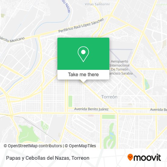 Papas y Cebollas del Nazas map