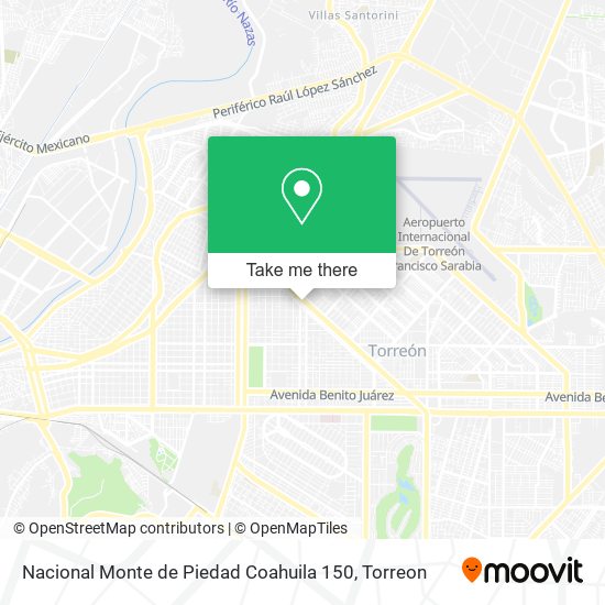 Nacional Monte de Piedad Coahuila 150 map