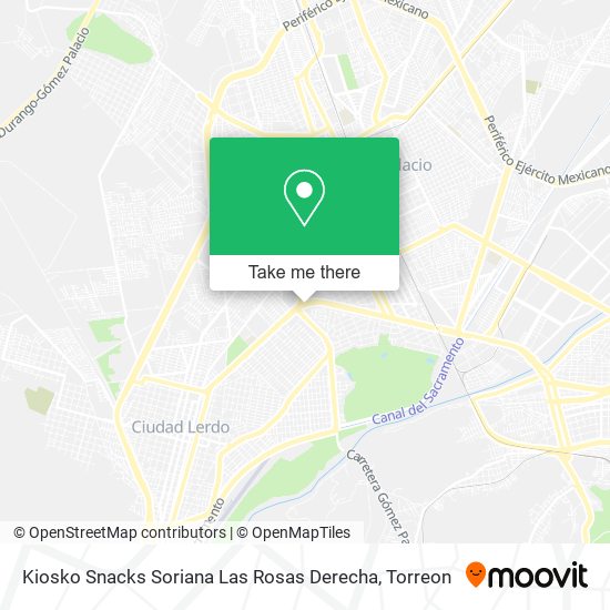 Kiosko Snacks Soriana Las Rosas Derecha map