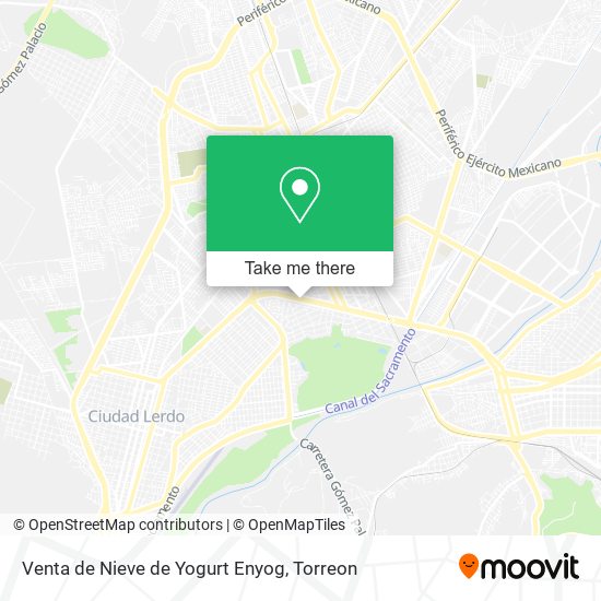 Mapa de Venta de Nieve de Yogurt Enyog