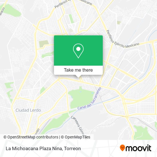 La Michoacana Plaza Nina map