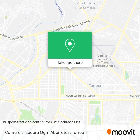 Mapa de Comercializadora Ogm Abarrotes