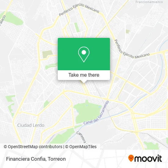 Mapa de Financiera Confia
