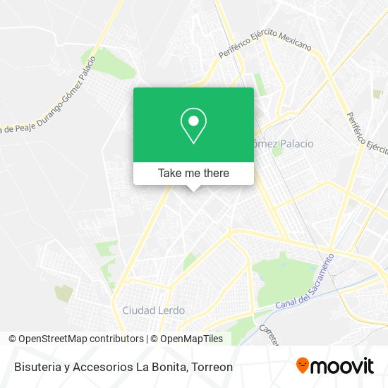 Bisuteria y Accesorios La Bonita map