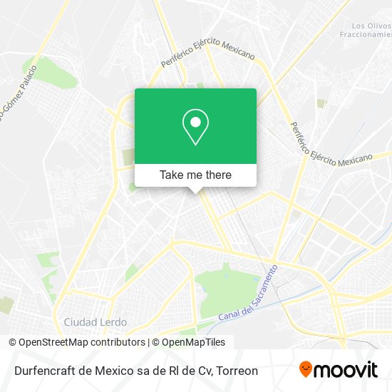 Durfencraft de Mexico sa de Rl de Cv map